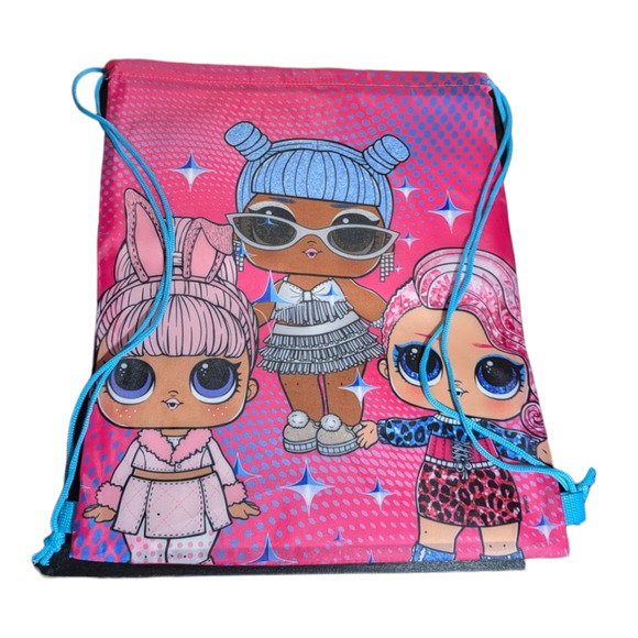 LOL Surprise - Bright Pink - Draw String Backpack - 13x16 inches - Picture 1 of 6